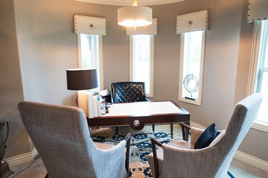 Inspiration for a transitional home office remodel in Oklahoma City