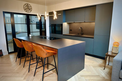 Cobalt next125 kitchen with wooden panel accent
