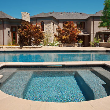 Steel Blue Iridescent Waterline Pool