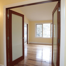 Glass panel internal doors