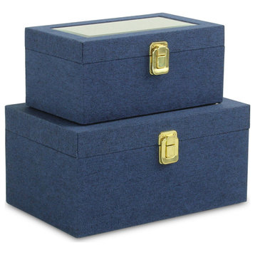 Canter Isle Navy Blue Linen Box Set