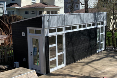 Inspiration for a small industrial home design remodel in Other