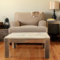 Reclaimed Wood Parsons Coffee table - Solid Wood Construction - Coffee Tables
