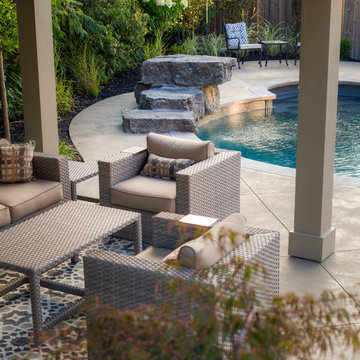 Custom Vinyl Pool, Spa & Shade Structure - Oakville