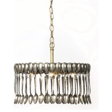 100 Spoons Chandelier Vintage Silver Pendant Spoon Pendant Candelabra