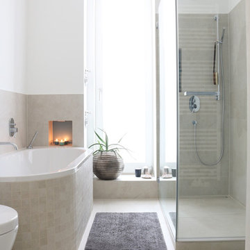 Masterbad mit Einbau einer zusätzlichen Dusche