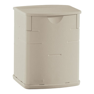 Rubbermaid 29 X65 X25 Patio Chic Brown Storage Deck Box Storage
