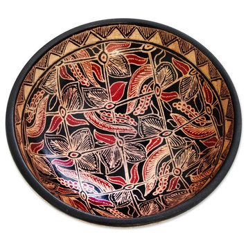 Jasmine Bud Wood Batik Centerpiece