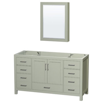 Wyndham Collection WCS141460SSXXMED Sheffield 60" Single - Light Green /