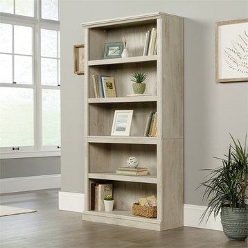 Sauder Engineered Wood 5-Shelf Bookcase in Chalked Chestnut Finish