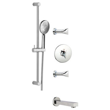 Extend Thermostatic Tub and Handheld Shower Set, Polished Nickel