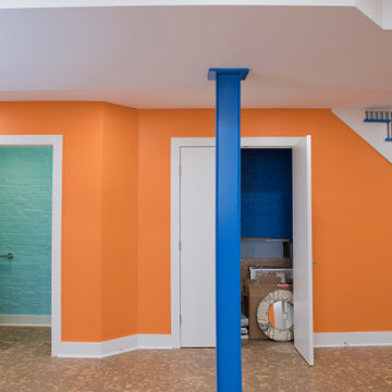 Colorful Basement and Spa Room in Petworth