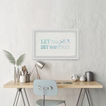 "Let the Sea Set You Free" Framed Painting Print