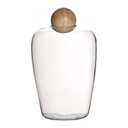 Glass and Wood Ball Cap Type 5 Bottle - Dinnerware