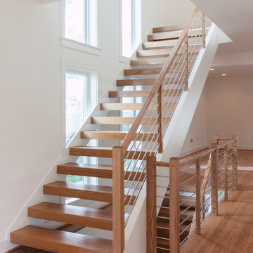 Project #48 | Contemporary Staircase with Warm Tones