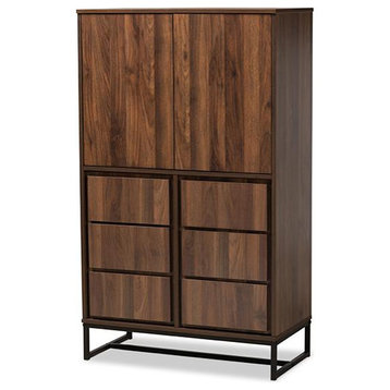 Baxton Studio Neil Modern and Contemporary Walnut Brown Finished Wood and