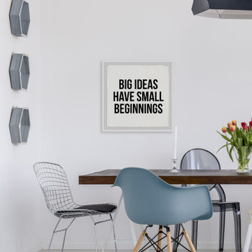 "Big Ideas Have Small Beginnings" Framed Painting Print