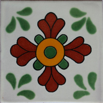 2x2 36 pcs Green Seville Talavera Mexican Tile