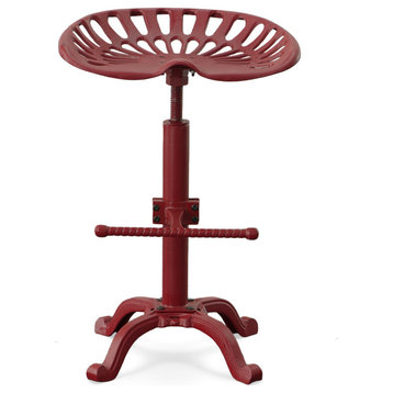 Adjustable Tractor Seat Stool, Red