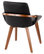 Lumisource Cosmo Chair, Walnut and Black PU Leather