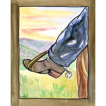 Cowboy Boot, Ready To Hang Canvas Kid's Wall Decor, 8 X 10
