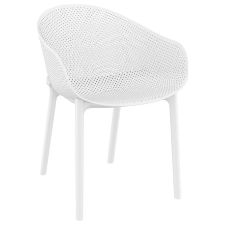 Compamia Sky Outdoor Dining Chair, Set of 2, White