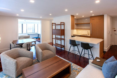 Inspiration for a contemporary living room remodel in New York