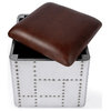 Midway Aviator Leather Stool