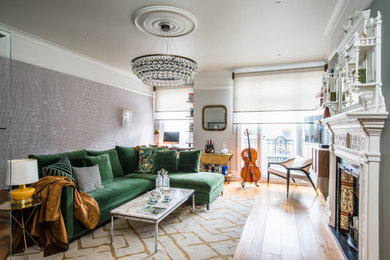 This is an example of a modern living room in Dorset.