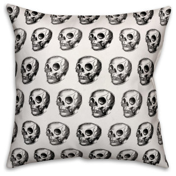 Skull Pattern 16"x16" Spun Poly Pillow