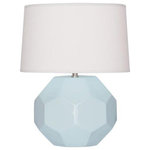 Robert Abbey - Robert Abbey BB01 Franklin, 1 Light Table Lamp - Inspired by the natural geometry found in turtle sFranklin 1 Light Tab Baby Blue Glazed Oys *UL Approved: YES Energy Star Qualified: n/a ADA Certified: n/a  *Number of Lights: 1-*Wattage:150w Type A bulb(s) *Bulb Included:No *Bulb Type:Type A *Finish Type:Baby Blue Glazed