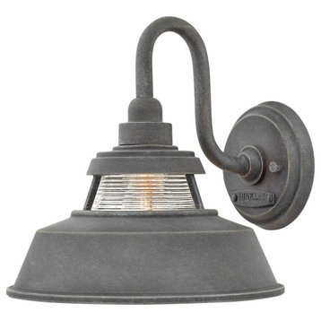 Hinkley 10" Troyer Medium Outdoor Wall Mount Sconce, Aged Zinc