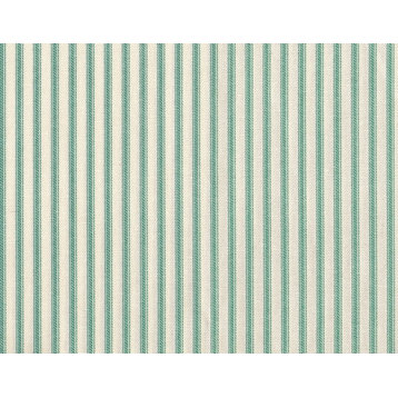 Fabric Sample French Country Pool Green Ticking Stripe Cotton