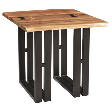 Woodbrook Designs Complete Acacia & Steel End Table