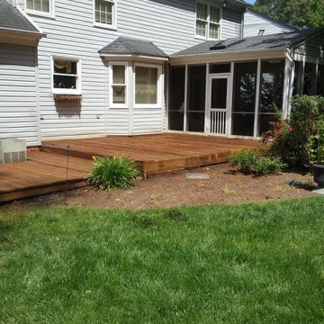 Low wood platform deck