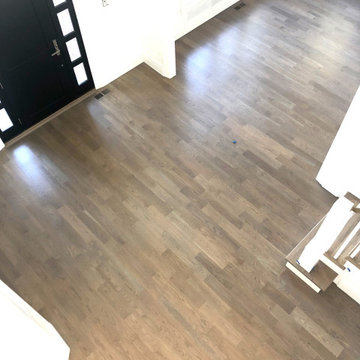 DIX HILLS: 5" WHITE OAK INSTALLED & FINISHED WITH 4 PART CUSTOM STAIN