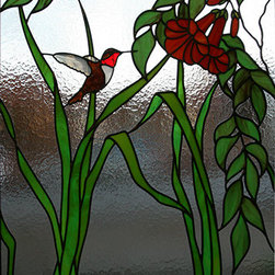 Hummingbird Floral Panel - Window Treatments
