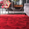 nuLOOM Hand-Tufted Floral Transitions Wool Area Rug, Red, 6'x9'