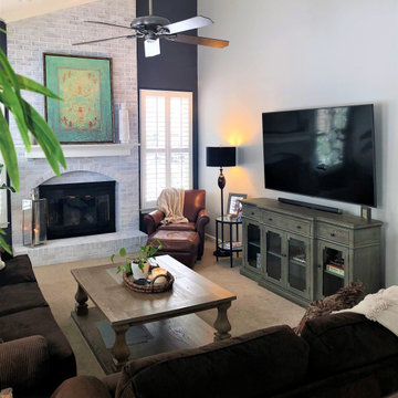 Woodstock residence- Transitional Familyroom