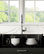 Karran Drop-In Quartz 33" 1-Hole 50/50 Double Bowl Sink, Black With Faucet