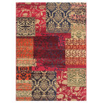Safavieh - Safavieh Monaco Collection MNC211 Rug, Multi, 5'1" X 7'7" - Free-spirited and vibrantly colored, the Safavieh Monaco Collection imparts boho-chic flair on fanciful motifs and classic rug designs. Contemporary decor preferences are indulged in the trendsetting styling and addictive look of Monaco. Power-loomed using soft, durable synthetic yarns creating an erased-weave patina that adds distinctive character to room decor.