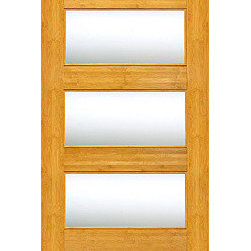 BM-16 Interior Bamboo Contemporary 5 Lite Clear Glass Single Door - Interior Doors
