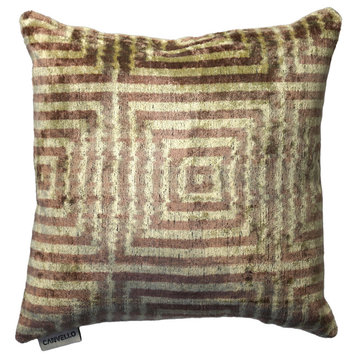 Canvello Unique Decorative Brown Pillow Down Filled 16x16 in