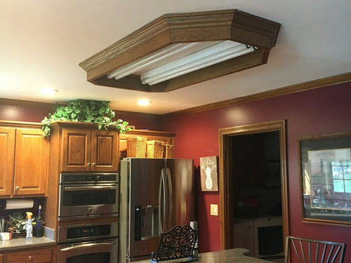 Replacing An Ugly Fluorescent Lighting, How To Replace A Ceiling Fluorescent Light Fixture