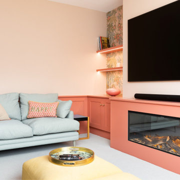 Playful Tones & Balance Lay-On Shaker Media Wall & Living Room Wall Panelling