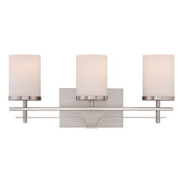 Colton 3 Light Bath Bar, Satin Nickel