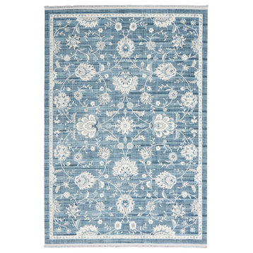 Nourison Lennox French Country Bordered Blue/Ivory Area Rug