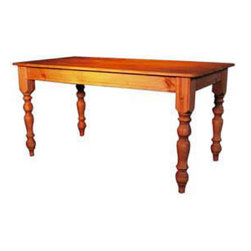 British Traditions - 60" FARMHOUSE TABLE WITH TURNED LEGS - Coffee Tables