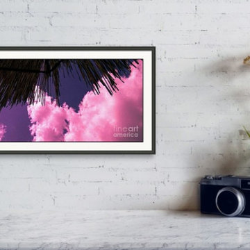Cotton Candy Love Framed Print - Frame Matte Black - Shape Natural