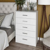 100% Solid Wood Metro 5-Drawer Chest, White